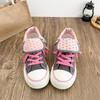 Fresh Women Canvas Shoes High Flat Canvas Sneakers Lace Up Student Black Sport Shoes Pink Girls Shoe Summer