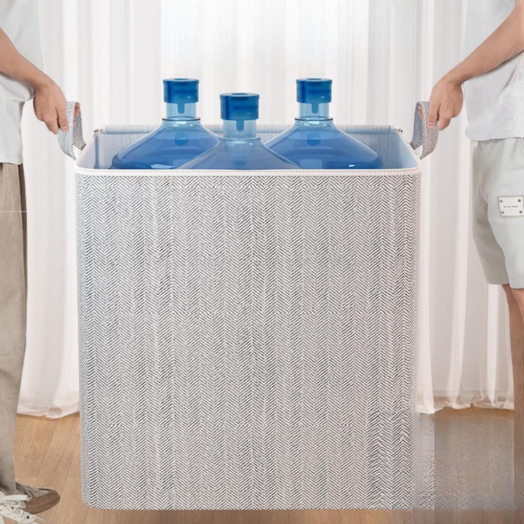 1 Velká krytá úložná taška, Odolná, Může uskladnit oblečení, deky, ložní prádlo, Organizér šetřící místo, Třídění a skladování oblečení