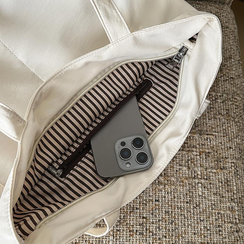 Large Capacity Canvas Bag Student Class Commuter Tote Bag