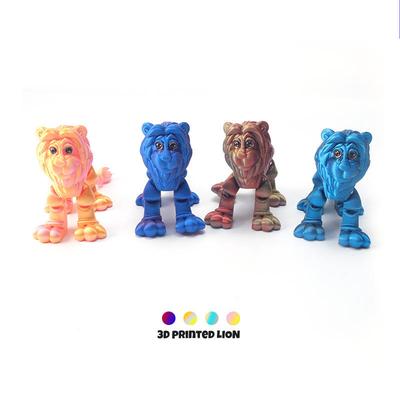 3D Printing Cute Simulation Lion Toys Creative Cartoon Lion Anime Figures Limbs Joints Movable Children Gifts Home Ornaments