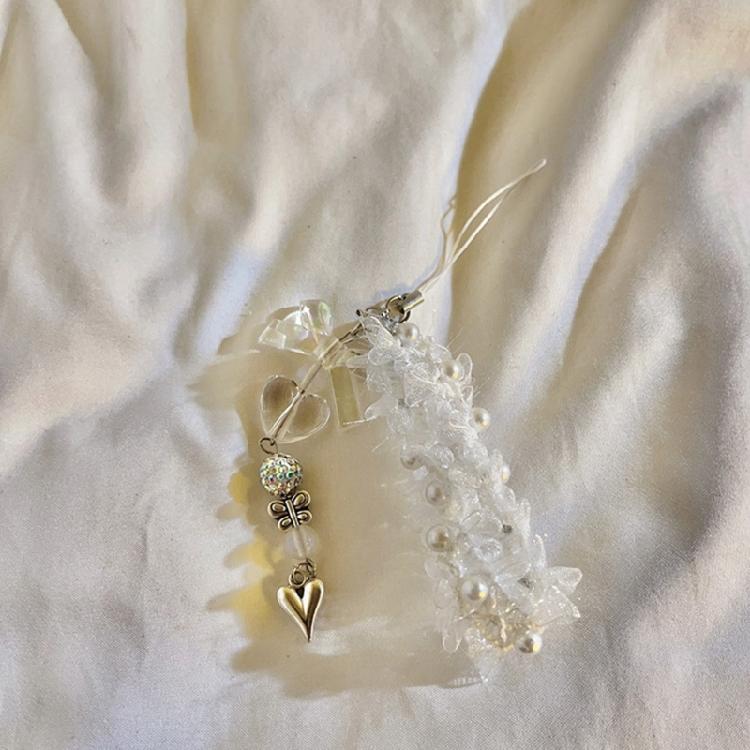 Acrylic Butterfly Pendant Keychain Personalized Bow Phone Chain Ribbon Keyring