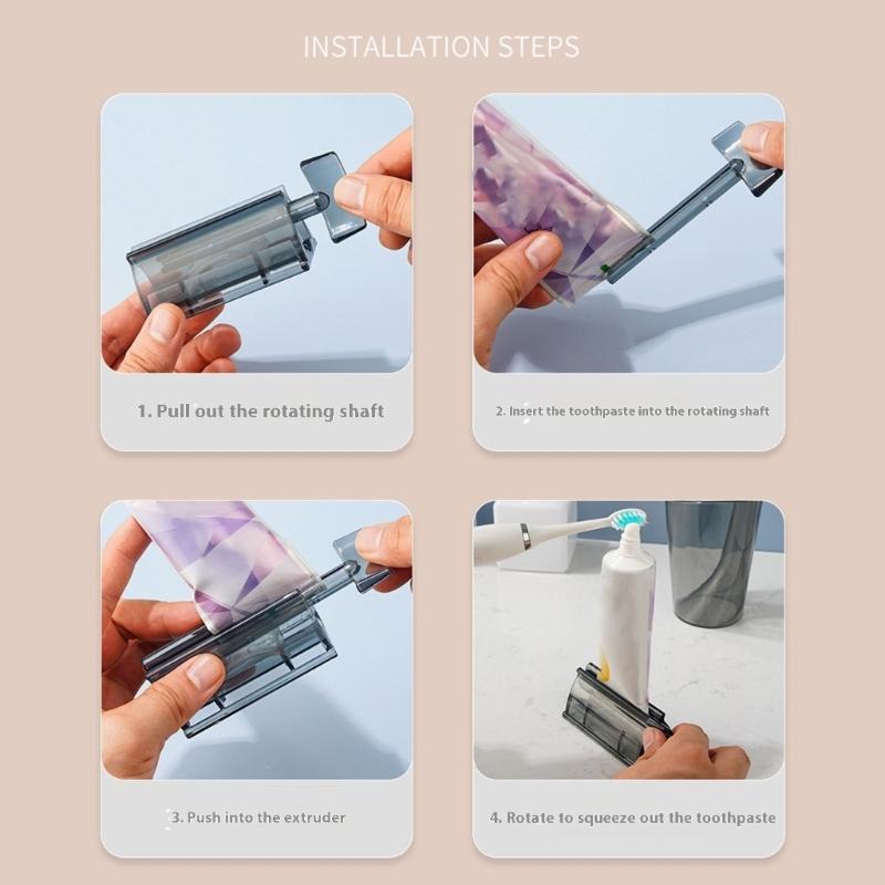 Toothpaste Dispenser Tube Squeezer Space Saving Presser For Cosmetics MultiPurpose Bathroom Accessory Easy Grip Design