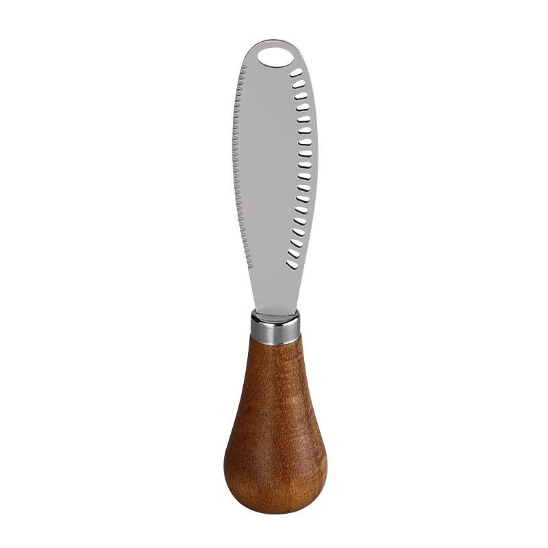 Acacia Wood Handle Stainless Steel Butter & Cheese Knife Set