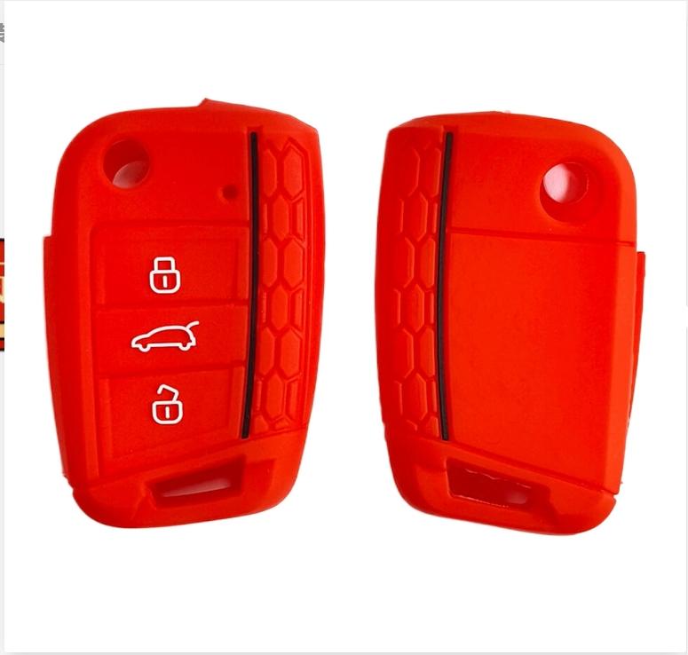 Für VW Golf 7 GTI POLO T-Cross T-Roc Touran Tiguan Skoda Octavia Rapid Kodiaq Fabia Seat Ibiza Leon Ateca Arona Schlüsselhülle Abdeckung
