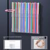 M-5/6 Grids Reusable Straw Holder Kitchen Countertop Storage Rack with Strong Double-Sided Tape for Countertops & Cabinet
