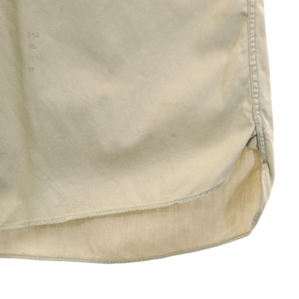Reeves 40s 50s Vintage Triangle Gusset Long Sleeve Shirt Beige Men's Used