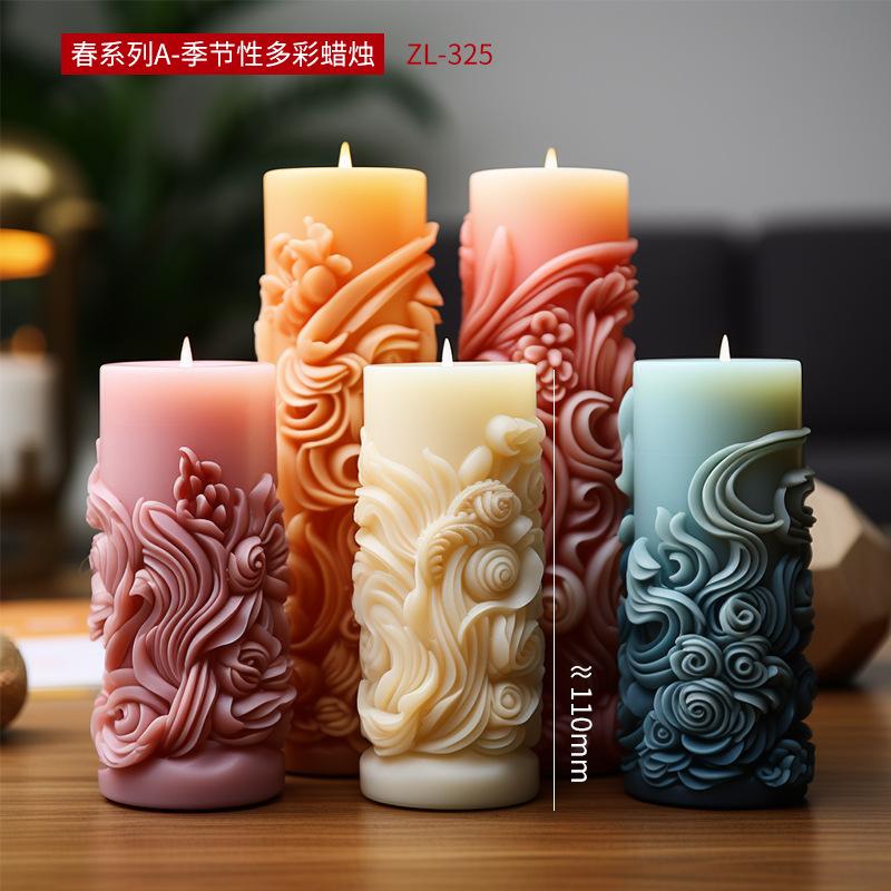 Spring Scented Candle Silicone Mold DIY Creative Plaster Aroma Stone Making Kit