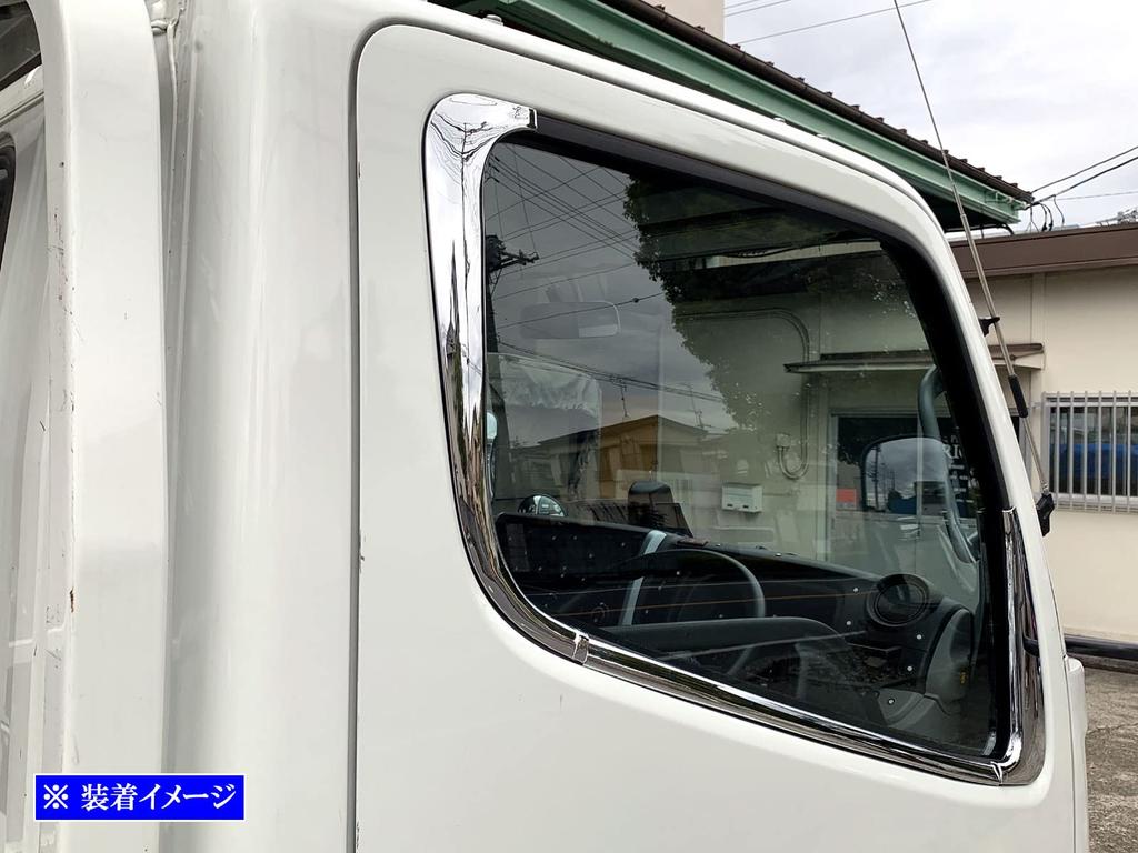 BRIGHTZ Bluetec Canter Chrome Pillar and Chrome Window Mould Set Bluetec Canter 15846 (6 Pieces) [TRUCK-L-061]