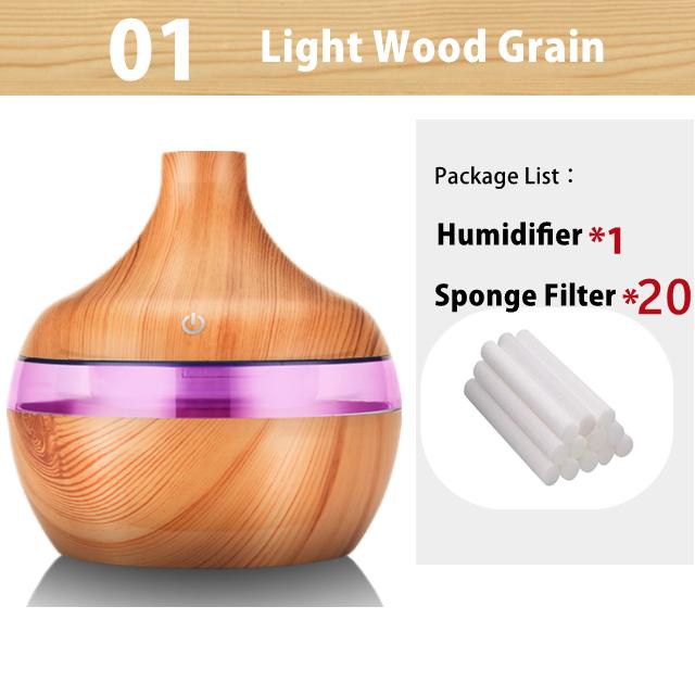 Usb 300ml nawilżacz powietrza elektryczny dyfuzor zapachowy mgła olej z ziaren drewna aromaterapia Mini przenośny modny do samochodu domowy samochód