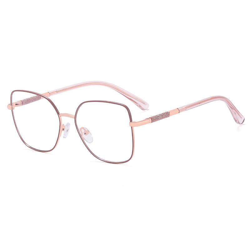 Transparent Computer Glasses Frame Women Anti Blue Light Presbyopia Eyewear Spring Hinge Metal Frames Reading Glasses Unisex