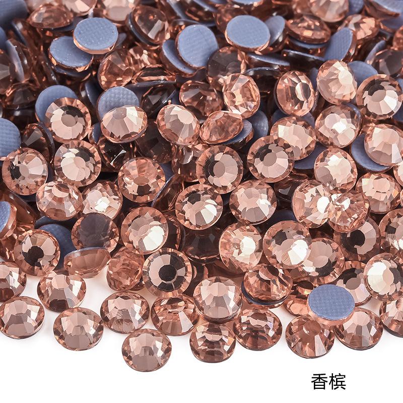 Imitation Austrian Hot Diamond Manicure Glass Flat Bottom Drill Adhesive Rhinestone Diy Clothing Accessories Hot Melt Adhesive Bottom Drill