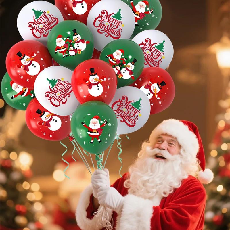 Christmas Latex Balloons Santa Claus Snowman New Year 2026 Balloon Confetti Baloon For Xmas Party Supplies Christmas Decor 2026