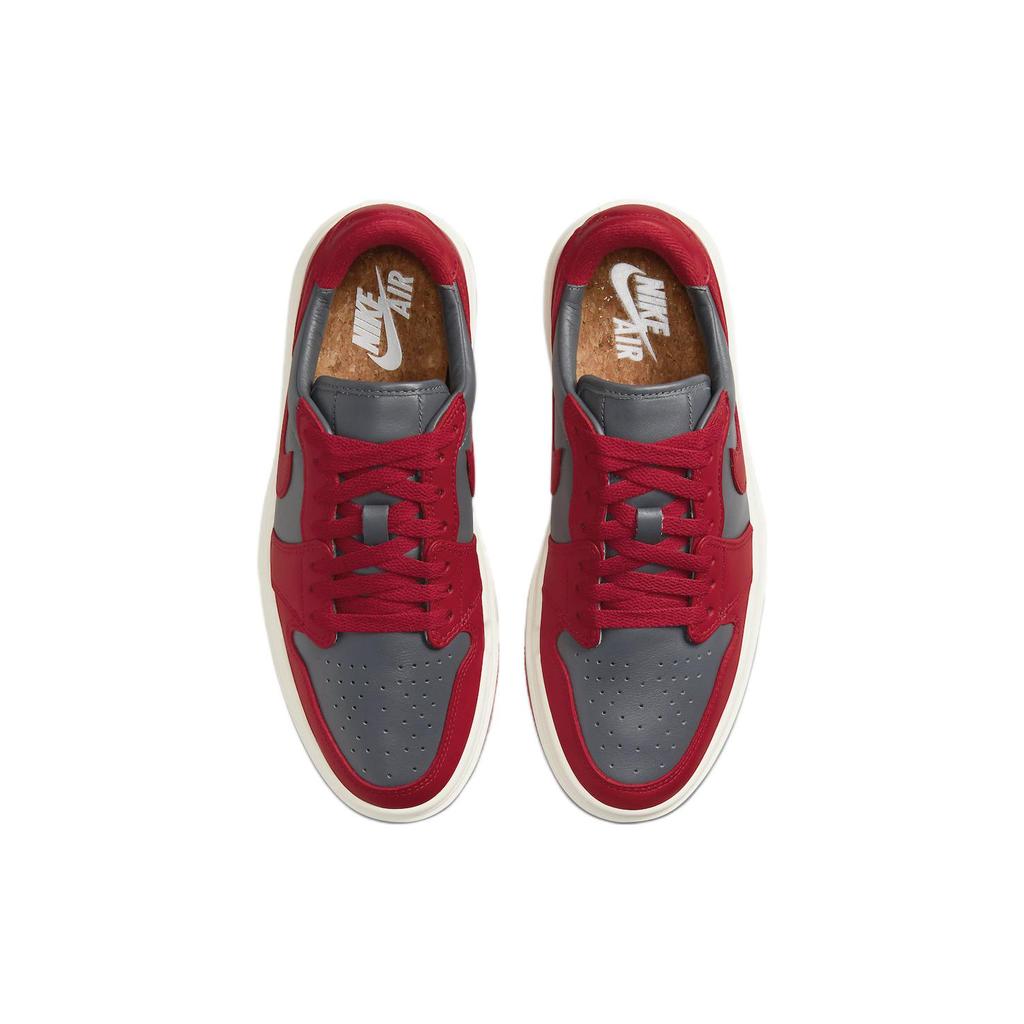 New JORDAN 1 Elevate Low Dark Grey Varsity Red Women's DH7004-006