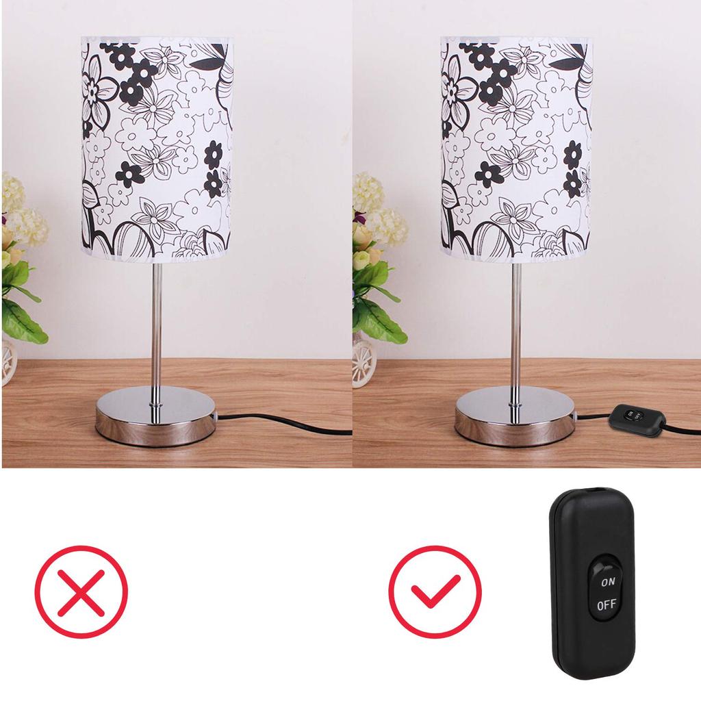 2 Stück Inline-Schnurschalter Inline-Schnur Geräteschalter 6A 250V Lampenkabel Wippschalter für Lampe Ein Aus Schalter