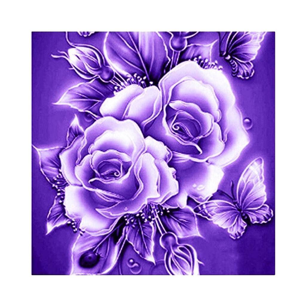 Rose Rhinestone Picture of Crystal Embroidery x30cm