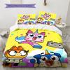 Unikitty!  Pattern Bedding Quilt Set  Home Decoration  Gift (1 * duvet cover + 2 * pillowcase  without core)