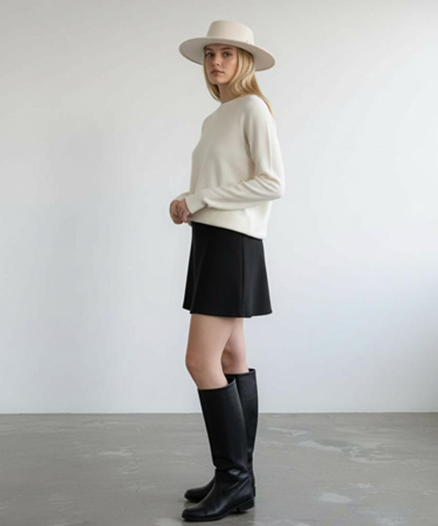Yunibeosyeolkemiseuteuli Poly Ivory Flat Fedora
