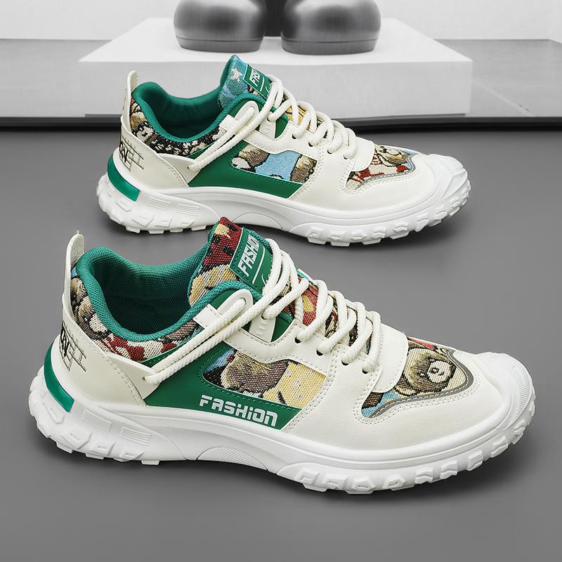 H Summer outdoor leisure sports fashion men s shoes, green, khaki, blue 39
