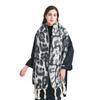 Europe, America, autumn and winter new imitation mohair circle sand jacquard leopard print knotted tassel scarf women's thickened shawl factory