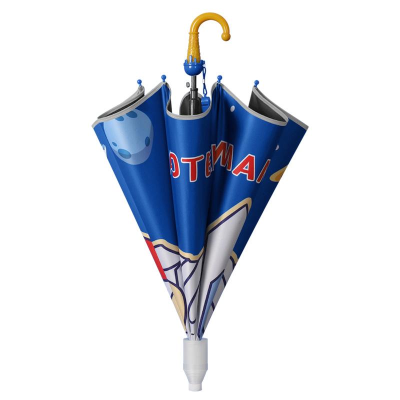 Children's umbrella 3-6 years old boys and girls primary school students special weather and rain straight handle safety waterproof cover