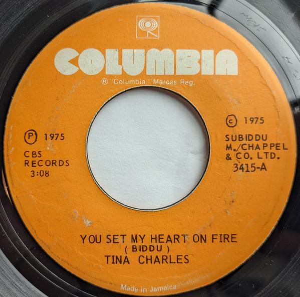 

7inch Record TINA CHARLES You Set My Heart On Fire 3415 CBS 1975 Jamaica SoulFunk Used