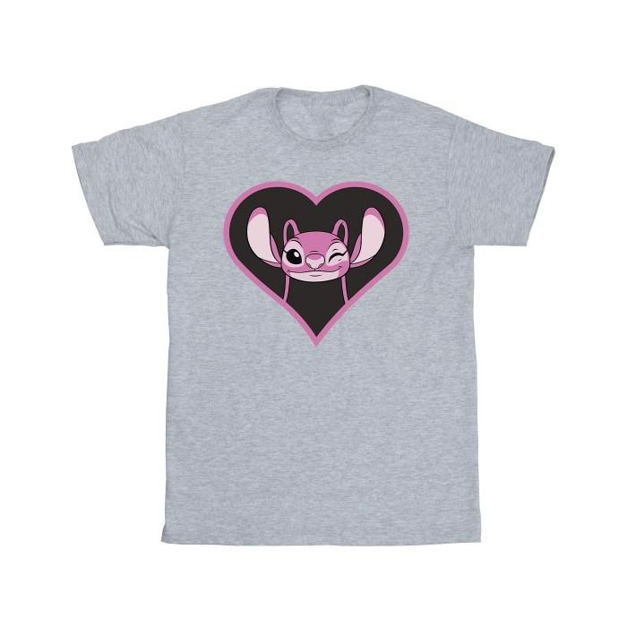 Lilo & Stitch Mens Angel Heart T-Shirt