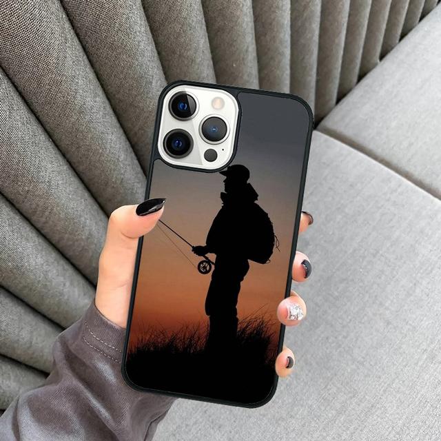Fishing Fisherman Phone Case Cover For iPhone 5 6 7 8 Plus X XR XS SE2020 Apple 11 12 13 Mini Pro Max Galaxy S10 S20 S21
