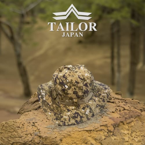 TAILOR JAPAN Deep Safari Boonie Hat, Large Size, Camping Hat, Jungle Hat, Camouflage Multicam, Military Hat, One Size Fits All (Desert Camo)