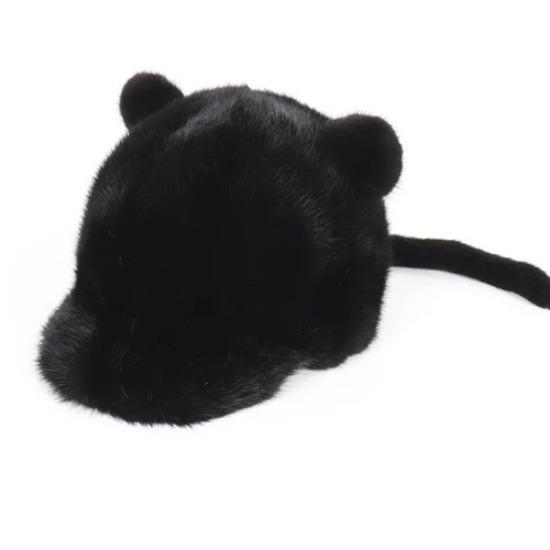 

Женские роскошные шапки ручной работы из натурального меха норки, хорошего качества, женская шапка из натурального меха норки, милая теплая зимняя шапка из настоящего меха норки чёрный