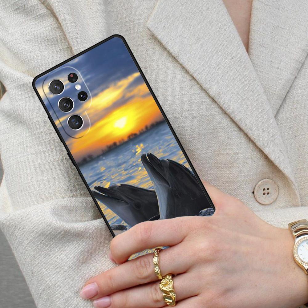 Meeresbewohner Süßer Delfin WEICHE Handyhülle für Samsung Galaxy S26 Ultra S25 S24 S23 S22 S21 S20 Note10 Hülle