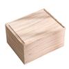 Vintage Solid Wood Tea Storage Box, Traditional Mortise and Tenon Sliding Lid Drawer, Desktop Organizer Case for Home Office