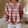 Women's Casual Shirts Long Sleeve Tops Button Up V Neck Loose Knit Fall Favorites For Women