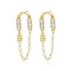 Chic Tassel Chain Earrings with Personality Letter B Design