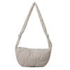 Puffer Shoulder Bag for Women Soft Down Cotton Padded Tote Handbag Purse Quilted Cross Body Bag Solid Color Bubbles Cloud Bag