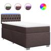 VidaXL Sommier à lattes de lit avec matelas Marron foncé 100x200 cm 3288109