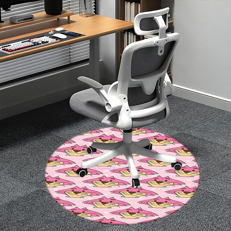

Pink Cat Pattern Chair mat Round Rug-Office carpet, Non-slip, Suitable for Living Rooms, Bedrooms Decor.1205599a 80cm by 80cm