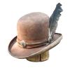 Fashion pure wool felt hat Western autumn and winter feather decorative wool top hat