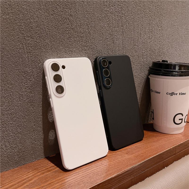 For Samsung Galaxy S24 S23 S22 Plus Ultra Full Cover Durable Anti-fingerprint Hard PC Case With Lens Film Anti-Drop Protector Back Shell