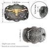 Boucles de ceinture en alliage métallique pour hommes,accessoires de ceinture faits à la main, bricolage, Style Cowboy occidental Rock
