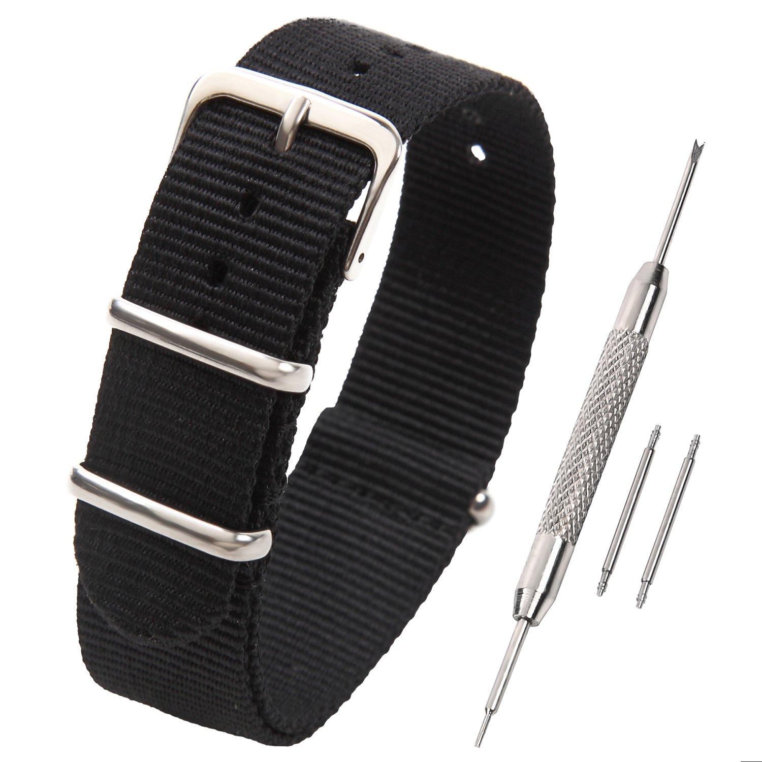 [Airself] NATO Type Watch Strap, Watch Band, Nylon Replacement Band, Replacement Strap (Replaceme...