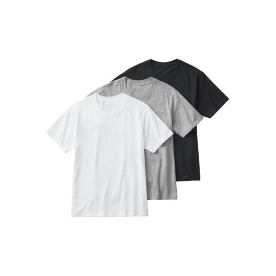 GUNZE Inner Tops Gunze Basic 3-Piece Set Skin-friendly 100% Cotton Crew Neck T-Shirt GM01133 Men s