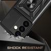 For Samsung Galaxy S24 Case Anti-drop Slide Lens Protection Scratch-resistant PC+TPU Phone Cover