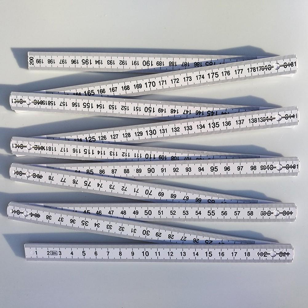 2 Meters Slide Ten-Parts Fold Up Folding Ruler Measuring Tool For Carpenter