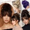 Synthetische Mode lockiger unordentlicher Chignon-Haarknoten Haarschmuck elastische Faser Haarteil Chignon für Frauen Hochzeitsfeier den täglichen Gebrauch