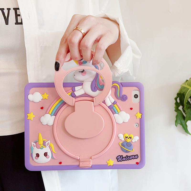 Kids Cover for iPad 10.2 7 8 9th 10th 11th A16 Pro11 9.7 Air 1 2 4 5 6 10.9 Mini6 Tablet Case Silicon Stand Funda