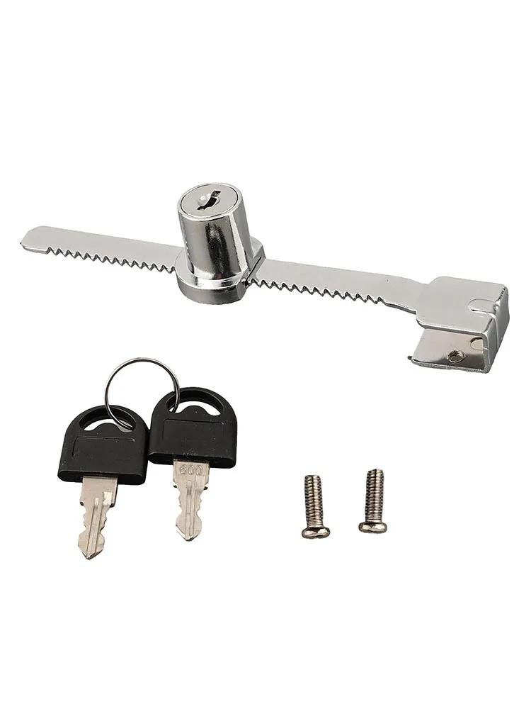 Zinc Alloy Glass Sliding Door Lock With Key Sliding Showcase Glass Lock Proof Safety Cabinet Glass Doors Lock For 2-6mm Glass