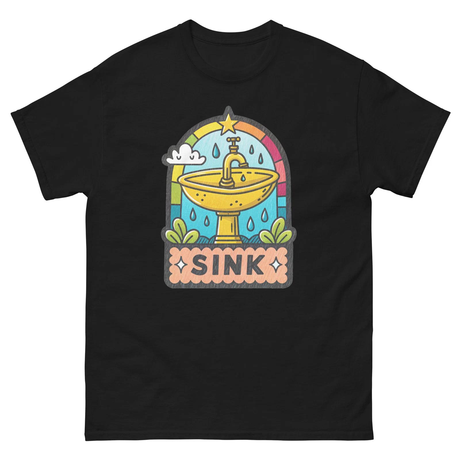 Sink Popular Illustration Object T-Shirt S
