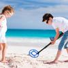 Kids Metal Detector Lightweight 1.2lbs Adjustable 60cm To 79cm Rod Secure Battery Cover Detects Gold Silver Coin Jewelry 10cm Underground Depth