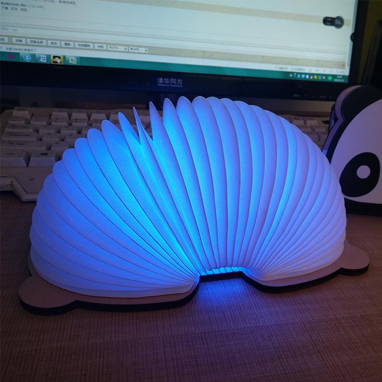 Christmas Creative Gifts Wooden Book Light Lamp Paper Lamp For