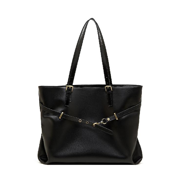 Top Layer Vegetable Tanned Leather Vintage Women's Bag Large Capacity Shoulder Bag 2025 New Trend Simple Commuter Tote Bag